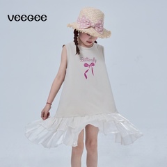VG童装女童夏季新款冰感清凉连衣裙A版甜美背心裙儿童无袖连衣裙