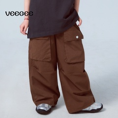 VG童装夏季新品男女童工装长裤中大童宽松长裤儿童休闲百搭长裤