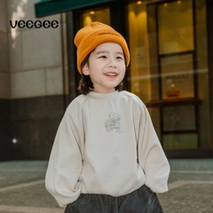 VEEGEE儿童卫衣男女童宽松圆领套头休闲百搭长袖上衣