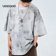 VG童装夏季新款泡泡扎染中袖T恤男童百搭短袖T恤休闲宽松儿童T恤