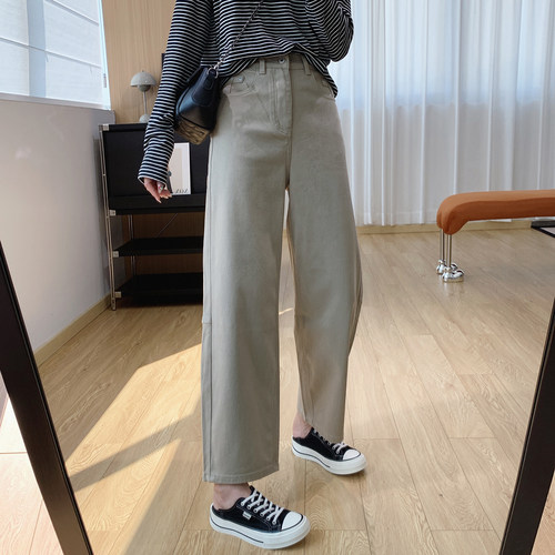 莱赛尔高腰显瘦直筒牛仔裤女秋季