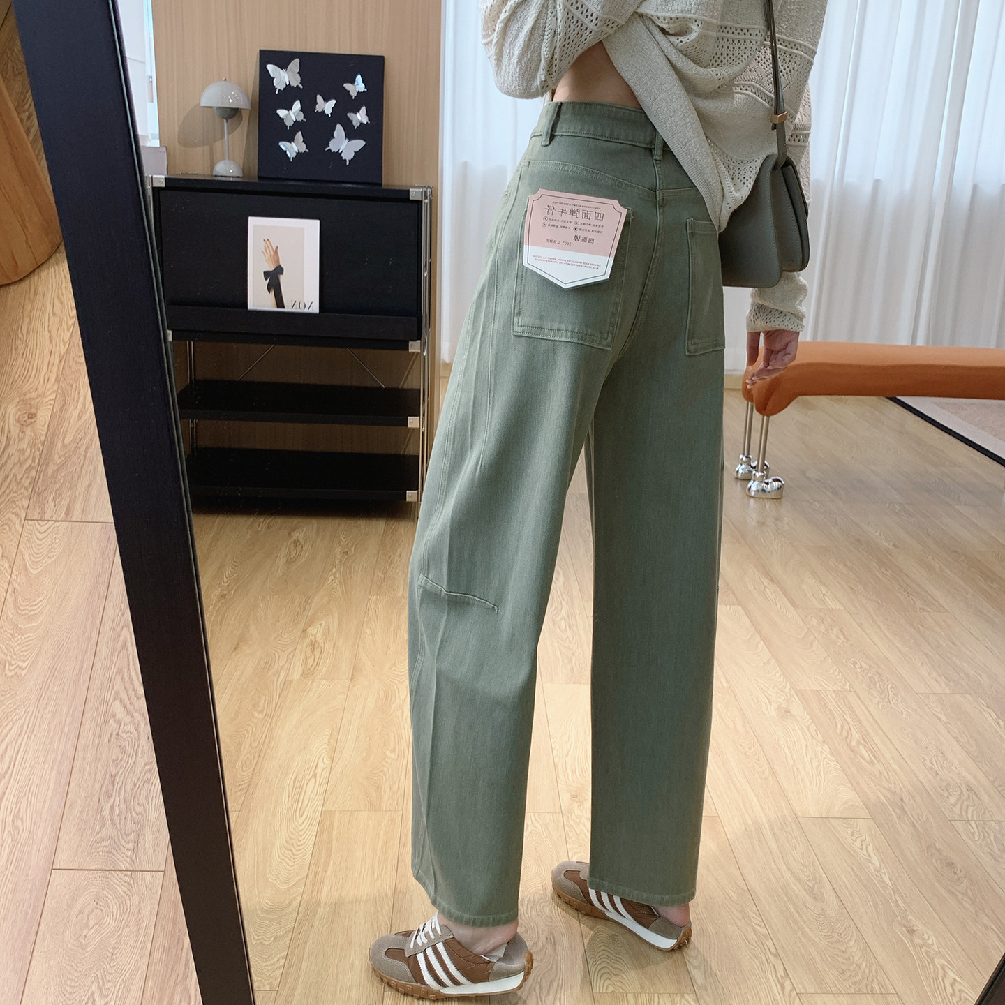 高腰显瘦小个子弯刀牛仔裤女秋季图片