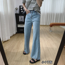 高腰显瘦微喇牛仔裤 薄款 清仓特价 女夏季 裤 子复古拖地阔腿喇叭裤