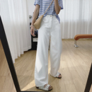 清仓特价 超薄高腰显瘦莱赛尔天丝牛仔裤 女夏薄款 宽松直筒阔腿裤
