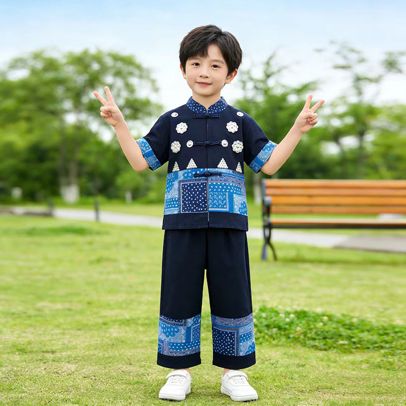 三月三男童苗疆六一演出服套装图片