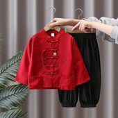 2026新款 日常改良套装 中国风唐装 儿童春秋古装 新中式 汉服男童春季