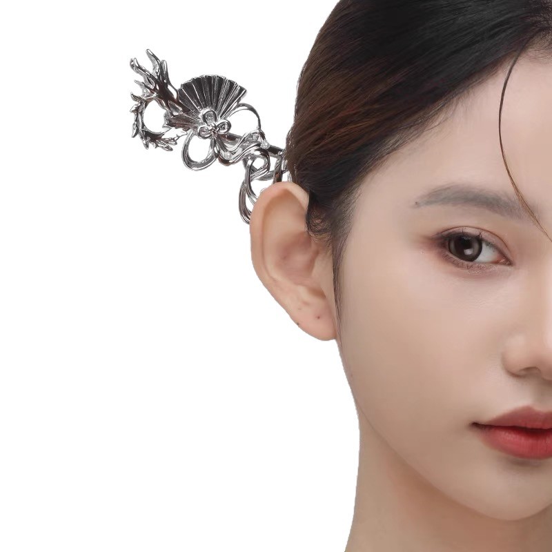 龙年限定新中式小众设计现代简约发簪中国风盘发簪子女