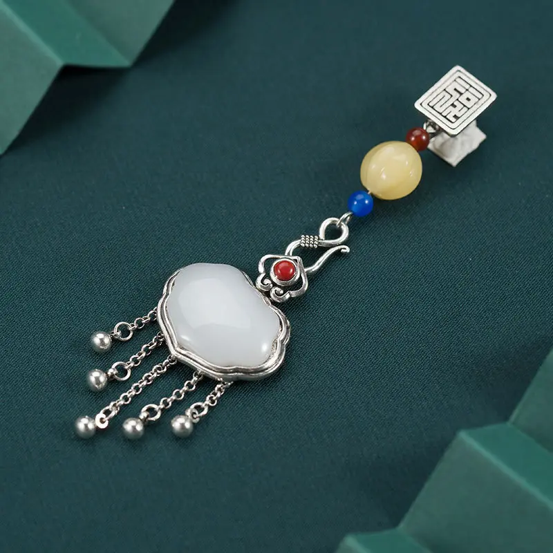 复古中国风称心如意流苏可拆卸压襟胸针民族风旗袍汉服挂件配饰女