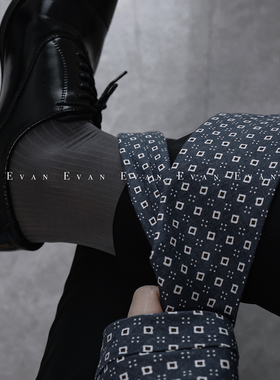 西装丝男士岩灰色条纹正装袜日系绅士商务舒适中长筒性感薄款