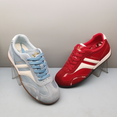 红蜻蜓女真皮德训鞋春秋新款