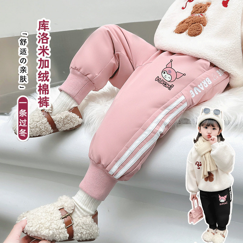 女宝冬季加绒加厚棉裤