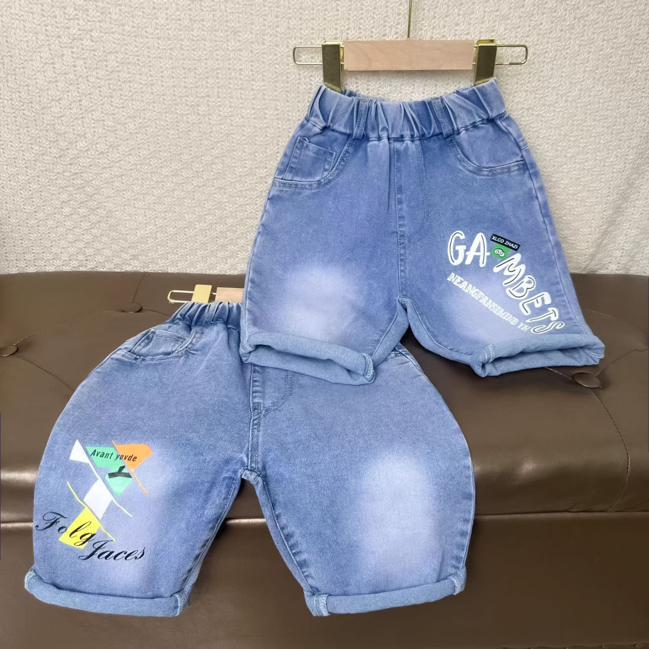 男童牛仔短裤夏季宽松薄款男中大童帅气百搭中裤男孩夏装五分裤子