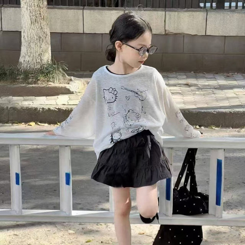 女童轻薄透气防晒罩衫