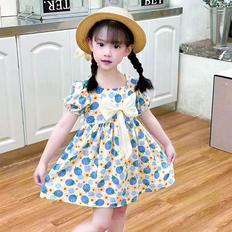 女童夏季蝴蝶结公主裙