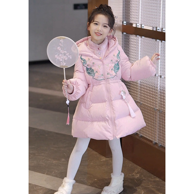 女童冬季加厚国风棉服外套