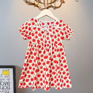 夏天女童碎花连衣裙洋气雪纺小童裙子夏款二三四五六岁女孩公主裙