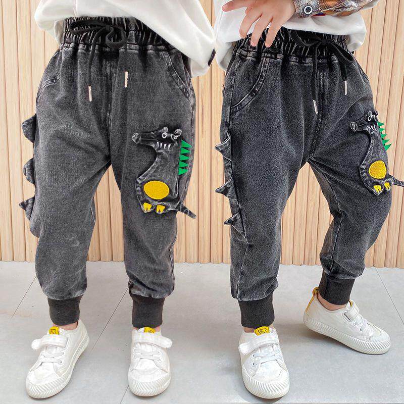 男童加绒牛仔裤冬季加厚棉裤男宝宝男孩冬装休闲束脚夹棉长裤子潮