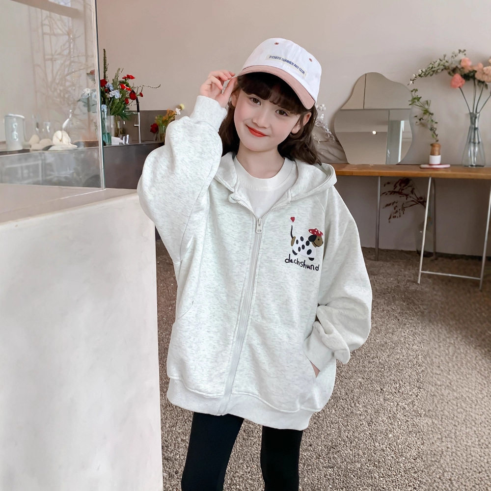 女童春季外套2026新款女大童开衫卫衣韩版洋气女孩春秋装长袖上衣