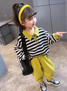 女童春秋卫衣裤子两件套