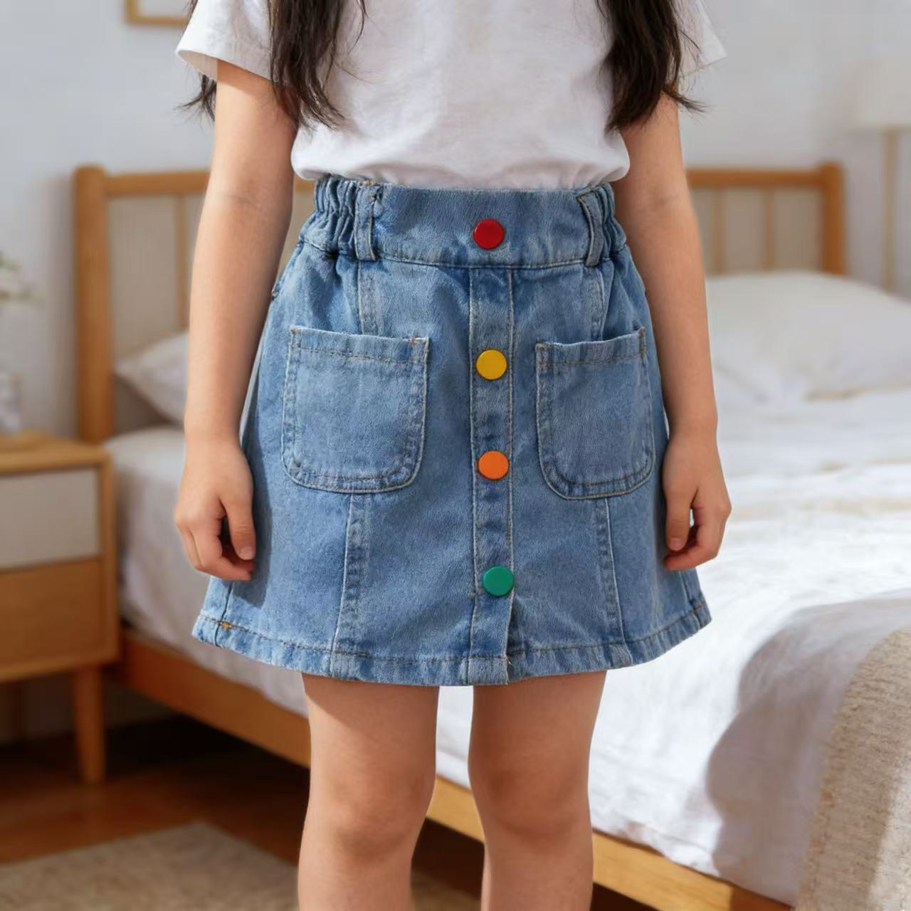 女童夏季洋气牛仔裙裤