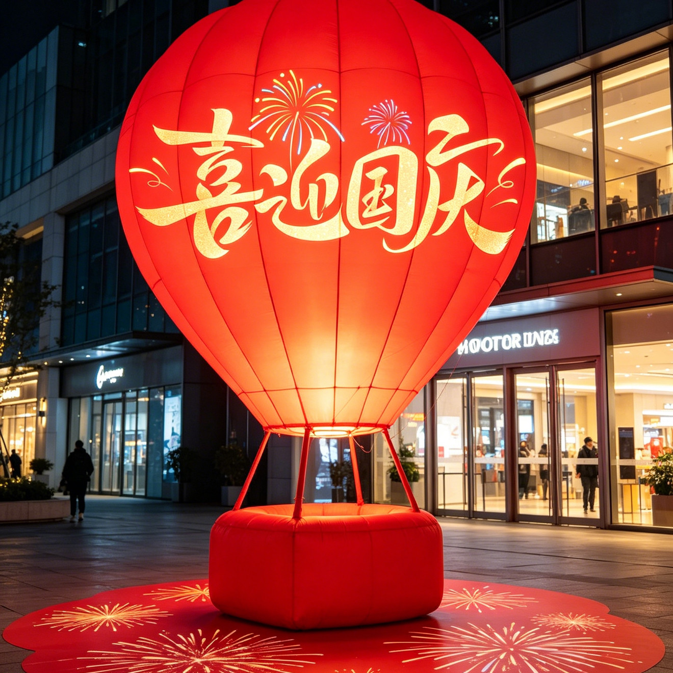 户外国庆热气球灯饰定制LOGO图片