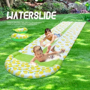 户外喷水水滑道夏季 儿童玩水装 备草坪水上乐园家用充气滑水道玩具