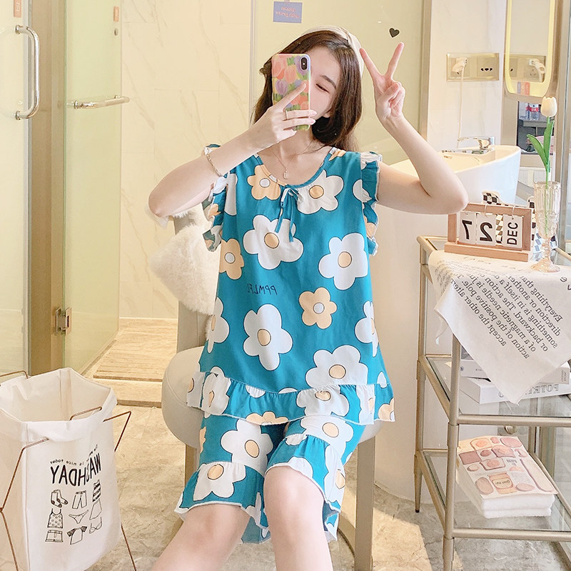 褐瞳女绵绸卡通夏季薄款