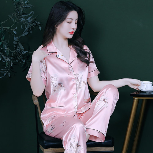 2025年新款冰丝睡衣套装女士
