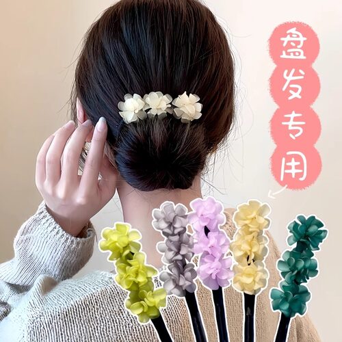 绣球盘发棒丸子头神器新款丸子头