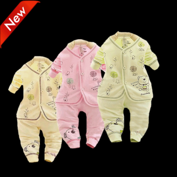 新生儿8个月3秋0-6套装女0一1岁婴儿薄款季初生7百天宝宝衣服男冬