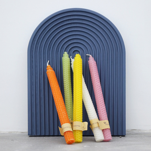 22cm10色 晚宴拍照道具2 艺术蜂巢蜡烛 环保枝形超美烛泪长杆蜡烛