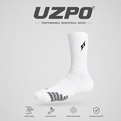 UZPO 篮球袜耐磨防滑篮球运动袜训练夏季薄款透气闪电CY2