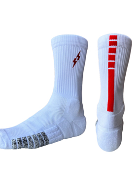 UZPO 防滑纱线篮球袜毛巾底加厚高帮精英袜脚踝加固能量条闪电标