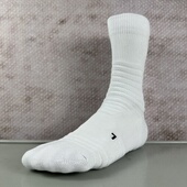 UZPO 篮球袜中帮实战运动健身休闲纯白黑色毛巾底防滑耐磨透气ADM