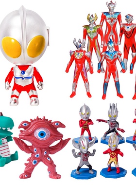 咸蛋超人生日蛋糕装饰摆件卡通恐龙男孩钢铁飞龙怪兽儿童烘焙插件