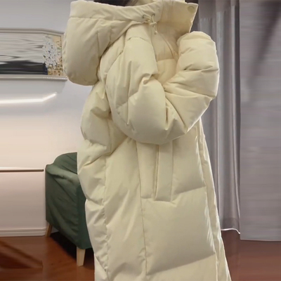 中戏羽绒棉服女2025年新款冬季中长款加厚过膝韩系小个子棉衣棉袄