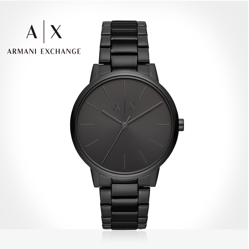 Armani阿玛尼手表男黑武士十大品牌简约情侣款男士腕表AX2701