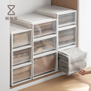 懒角落收纳箱抽屉式 收纳柜塑料衣柜衣物衣服整理箱内衣储物收纳盒