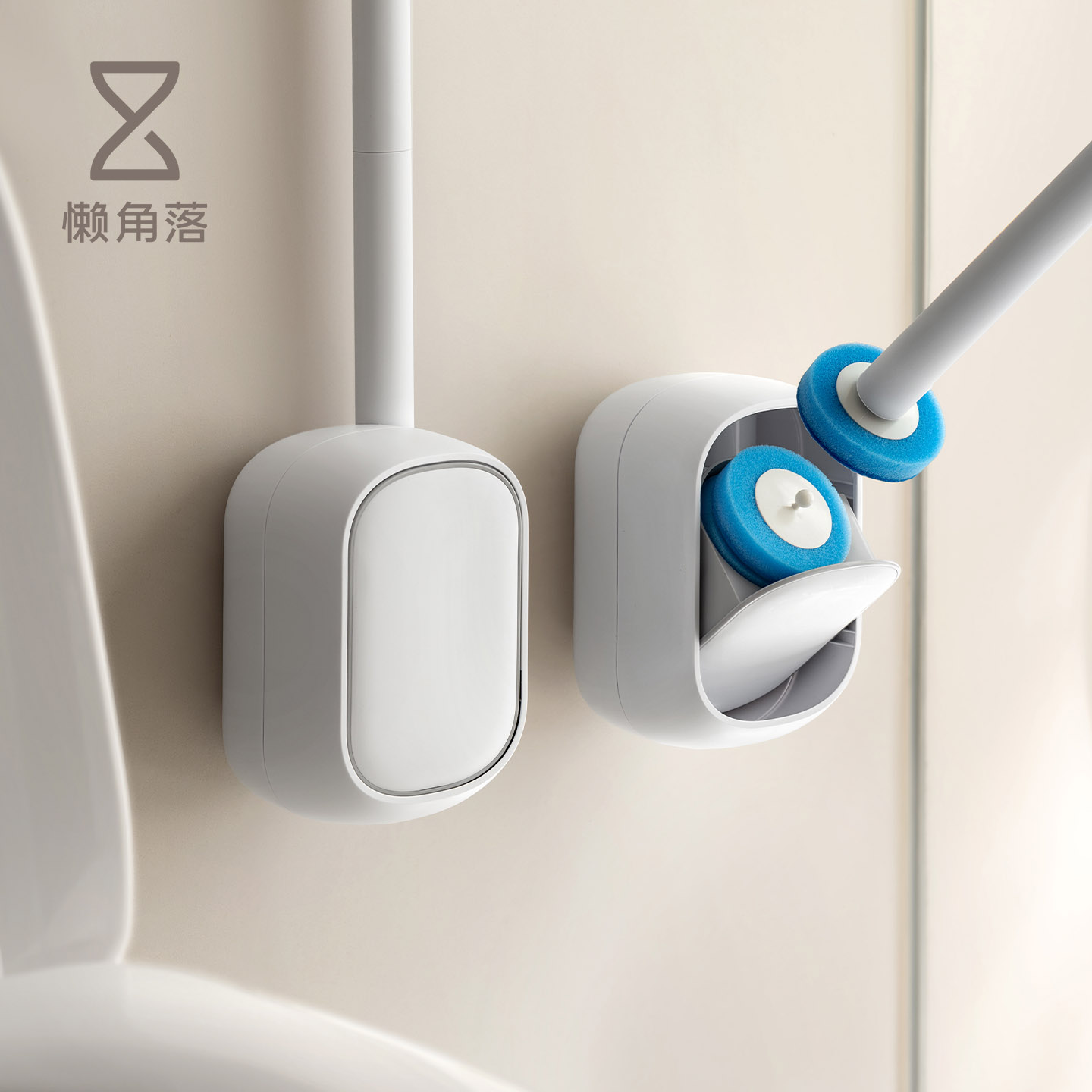 懒角落一次性马桶刷家用无死角洗厕所专用刷子壁挂卫生间替换刷头