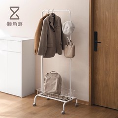 懒角落衣架落地卧室家用挂晾衣服帽架不占空间多功能移动置物收纳