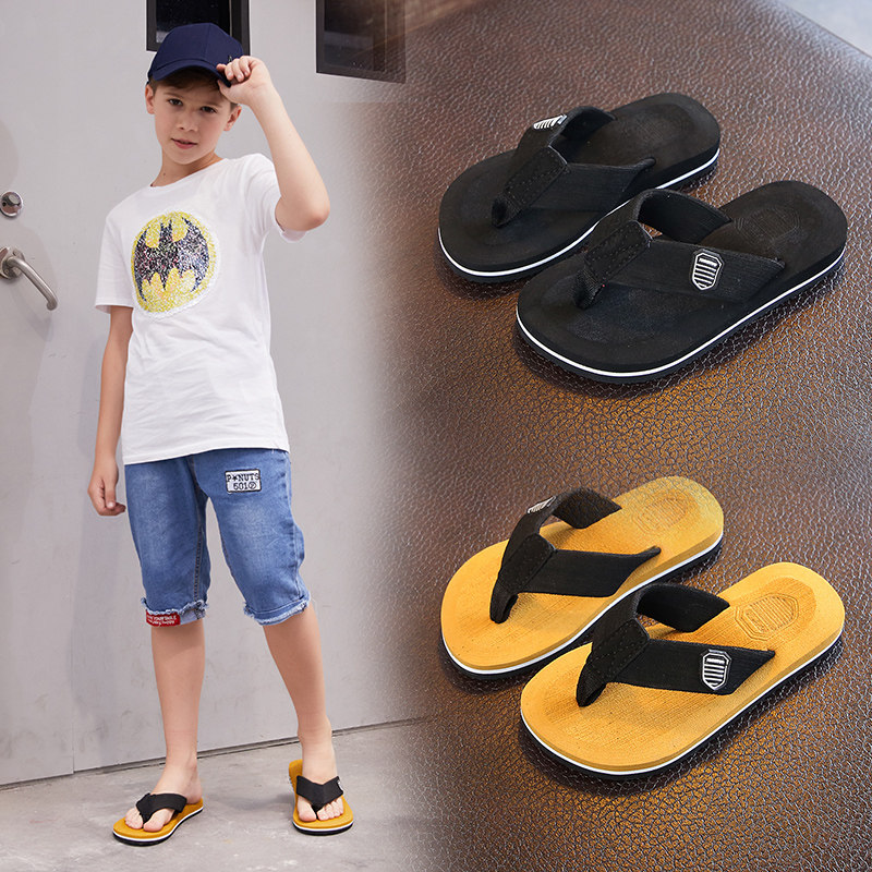 儿童拖鞋夏男孩外穿亲子沙滩海边女童凉拖防滑软底夹脚男童人字拖