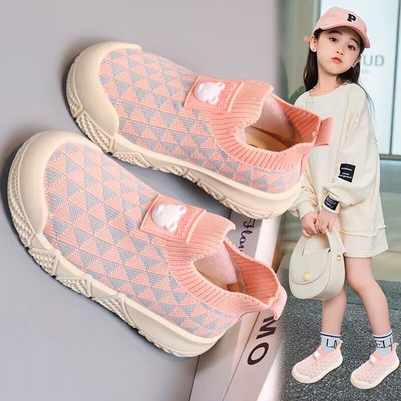 儿童运动鞋透气针织网面运动鞋