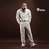 运动套装 N系列男子秋冬宽松卫衣休闲裤 潮牌 Guardians Monster