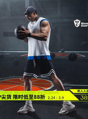 Monster Guardians运动背心男夏季篮球健身无袖坎肩潮牌休闲美式