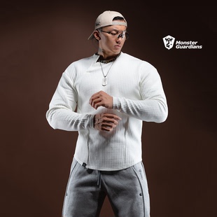 华夫格运动休闲长袖 N系列男子春秋美式 上衣 Guardians Monster