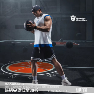 坎肩潮牌休闲美式 篮球健身无袖 Guardians运动背心男夏季 Monster