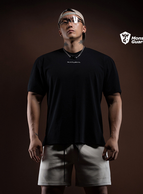 Monster Guardians N系列男子春夏210g重磅棉抗菌凉感运动T恤短袖