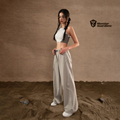 长裤 Monster Guardians未来感系列女子春夏阔腿直筒三防休闲工装