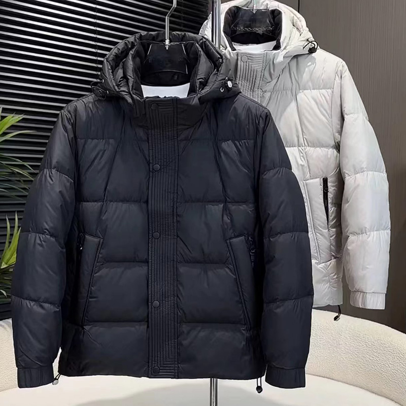 潮流高级感男士短款羽绒服连帽