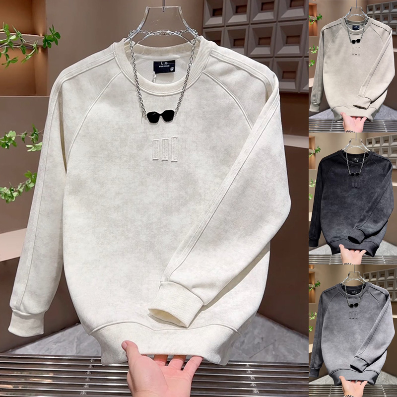 美式重磅新款男士圆领卫衣